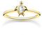 THOMAS SABO Damen Ring Schildkröte Gold 925 Sterlingsilber, 750 Gelbgold Vergoldung TR2401-414-14