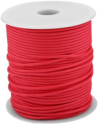 Agatige Filo per Mulinello per Fucile, Bobina da 50 m, Diametro 2 mm, Corda da Pesca Resistente e Durevole, Filo per Mulinello per Fucile(Rosso)