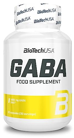 BioTechUSA GABA | Gamma-Aminosäure in Kapseln | Aminosäurederivat aus Glutamin | Gluten-, laktose- & GMO-frei| praktische Einnahme | 60 Kapseln