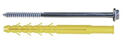 10 Chevilles longues ING Fixations - Diamètre de 10 x 200 mm + Tirefond D. 7 x 200 mm - Tête hexa. 13 mm Torx T40 - Zingué
