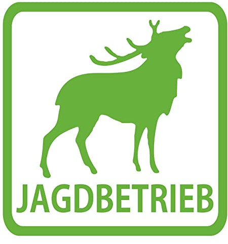Jagdbetrieb Sticker Geweih Jagdschutz Auto Aufkleber (Motiv 28, Orange)