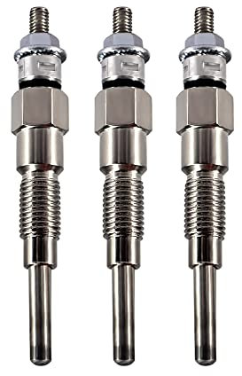 Lot de 3 bougies de préchauffage 16851-65510 16851-65512 pour tracteur Kubota D722 D902 D905 D1005 D1105 V1505 V1305 B1700D B1700E ZD326 ZD326 ZD305 31 Tondeuse BX1800D BX1830D