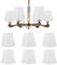 6PCS Pantalla de Lámpara, Blanco Moderno E14 Clip en La Lámpara Colgante Plisada Pantalla de Tela Pantalla de Luz de Pared Pantalla para Dormitorio Hotel Decoración para El Hogar