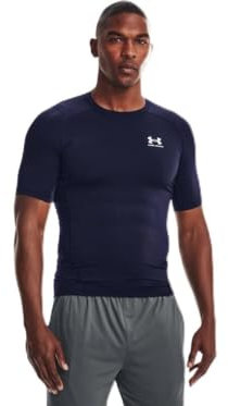 Under Armour Men's Heatgear Compression Short-sleeve T-shirt, Midnight Navy/White, XL Tall