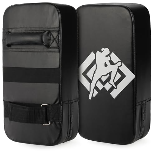 ZOOFOX 2 Pack Muay Thai Pads, Boxing Equipment Kicking Punching Shield, MMA Karate Taekwondo Training Pads for Men Women Gym
