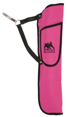 elToro Base² - Seitenköcher mit aufgesetzter Tasche, inkl Gürtelhaken, wasserabweisendes Cordura, 50 cm, RH, LH (Pink)