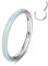 ESHIONER G23 Titan Septum Piercing Ring Nasenpiercing Helix Ring Nasenring Piercing Ohr Nostril Tragus Conch Daith Clicker Lippenpiercing Nose Ringe Opal Hypoallergen Gold Silber 16G 6MM