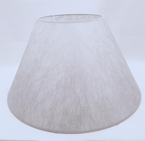 Verona Lampenschirm Durchmesser 45 cm mit Fassung E27/E14 Adapter - für Tisch/Stehlampe in Grau/Silber Look von Hejo Design