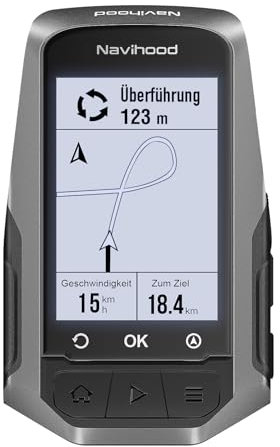 MEILAN Navihood L1 GPS-Fahrradcomputer, Navigations-Fahrradcomputer mit Offline-Karten und dynamischer Straßenplanung, 2,6-Zoll-LCD-Fahrrad-GPS-Gerät IPX7, kompatibel mit ANT+-Sensoren/Core/Schaltung