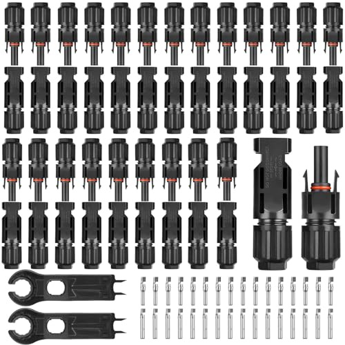 22 Paar Solarstecker,Selizo IP67 Stecker Solarpanel Stecker Männlich/Weiblich Solarpanel Kabelstecker, Solar Verbinder, Photovoltaik Steckverbinder für 2.5/4/6 mm² Solarpanel PV