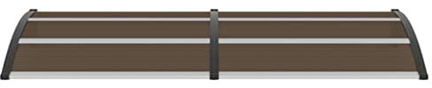 Garten Markise Terrassenmarkise Balkonmarkise Laden-Vordach Terrassentür-Vordach Eingangsvordach Balkonüberdachung Vordach Schwarz 240x100 cm PC für Terrasse für Terrasse