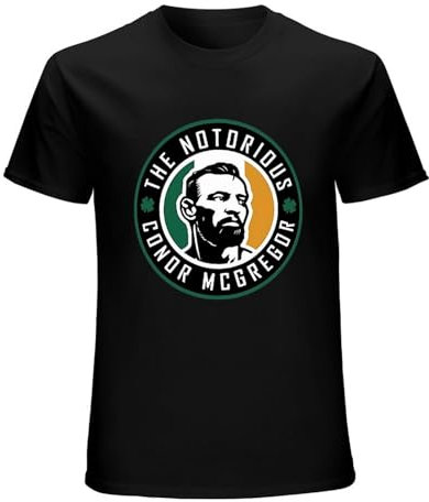 Men's The Notorious Conor McGregor Short Sleeve T Shirts (Arge) Black L