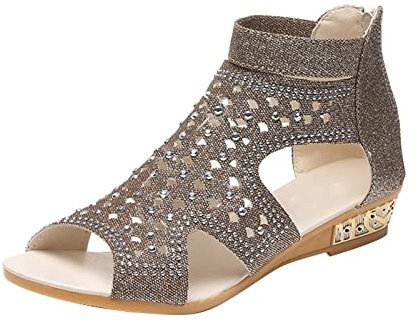 TYUIOP Sandali Sportivi Donna Sandali Donna Comodi Pianta Larga Scarpe Slingback Donna Scarpe Uomo Ortopediche Comode Sandali Zeppa Donna Scarpe Con Zeppa Donna Ciabatt Zeppa Donna