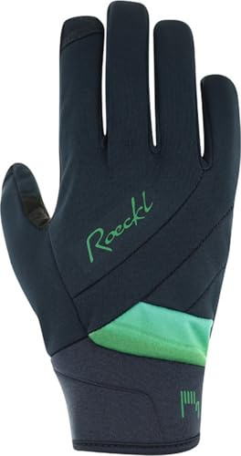 Roeckl Waldau 2 Damen Winter Fahrrad Handschuhe lang schwarz/grün 2027: Größe: 8