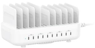 SooPii Handy USB Ladestation Mehrfach,100W PD USB C LadeStation 10 Port,lpad Ladestation Mehrere Geräte,Multi Schnellladestation USB C Mehr Gerat für Mobiltelefon,Tablet,Kindle-Weiß