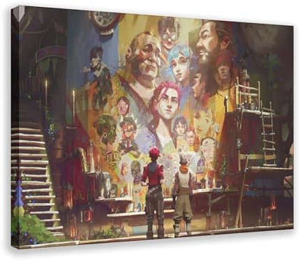 bacrhjlb Poster su tela, motivo: Arcane Jinx, decorazione artistica da parete per soggiorno, camera da letto, 30 x 45 cm