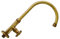 L'ARTISTICA F.LLI PERINCIOLI | Rubinetto Monoforo a Colonna Bocca Alta Girevole a Tubo Bronzato, Rubinetto in Ottone Monoforo con Canna Alta Girevole per Interno ed Esterno, 365x185mm