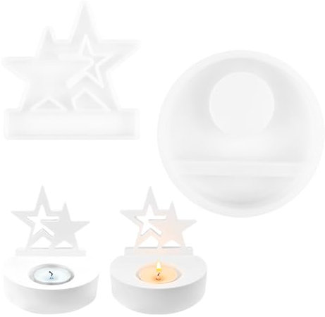 Molde de Silicona para Candelabro con Base, Moldes de Yeso para Fundición de Silicona, Candelabros Molde para Decoración del Hogar