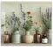 Herdabdeckplatte 60x52 cm einteilig – Trockenblumen, Vintage Vasen, Kräuter, Boho Deko, Lavende | ESG Glas Ceranfeldabdeckung, Schneidebrett, Abdeckplatte, Herd, Induktion, Küche