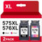 Coloran 575 576 XL Druckerpatronen Wiederaufbereitet für Canon 575 576 Patronen für Canon PIXMA TS3550i Patronen TR4750i TS3551i TR4751i Drucker (575 576 Schwarz Color)