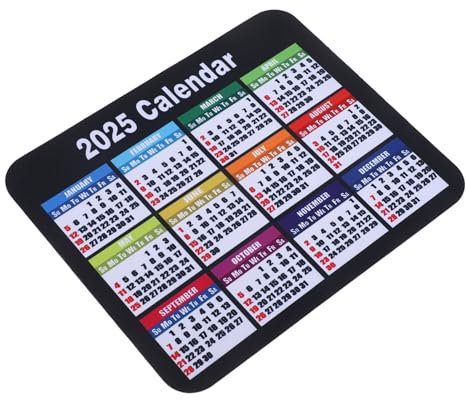 DOITOOL 2025 Calendar Mouse Pad Ergonomic Desk Mat with Unique Design for Home Office Non Slip Base Adds Character to Workspace Desktop Accessory for Gamers and Professionals