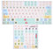 BONKZEBU Mechanical Keyboard Sticker,Strong Practicality Clear Pattern Universal English Keyboard Stickers,Cute Cartoon English Keyboard Stickers,for Universal Desktop PC