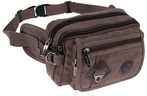 Fashion Casual Canvas Messenger Bags Waist Packs Purse Men Portable Vintage Men Waist Bags Travel Belt Wallets(D)