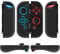 TNP Switch Joy Con Hülle für Nintendo Switch Joy Con Controller, Silikon Grip Skin Cover Case für Joycon Controller, Silikonhülle/Schutzhülle mit Joystick Kappen, Spielzubehör, 2er-Set, Schwarz