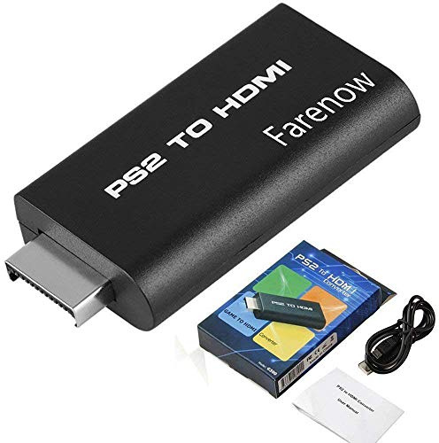 Video AV Adapter for Sony Playstation 2 PS2 to HDMI Converter w/ 3.5mm Audio Output, for HDTV HDMI Monitor by Farenow