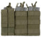 Triple M4 MAG/Pistol Pouch Panel (5 Plus 2) Multi Molle Tasche Airsoft Paintball (Olive)