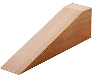 Anti-Rutsch-Türstopper aus Holz, Tür-Halterung, hält die Tür offen und stoppt Türbewegungen für schwere Türen, Feuerschutztür etc, kratzfest, beige