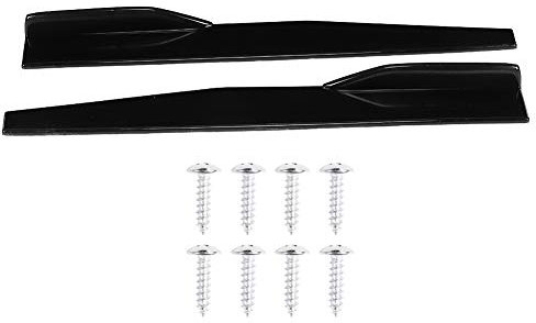 Minigonne Laterali Auto Universale Minigonne Auto Universale Minigonna In Carbonio adatto perCar Side Skirts,29.3in Skirt Rocker Splitters Universal Anti‑Scratch Protector Glossy