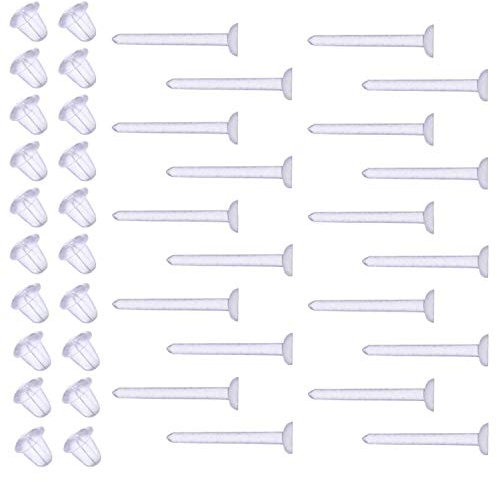 10set Kunststoff Ohrringe Retainer Transparent Plexiglas Standard-ohrring-Halter Für Ohrläppchen Tragus