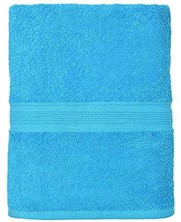 leevitex® Saunahandtuch XXL, flauschig und saugstark, 1 Saunatuch, 80 x 200 cm, Qualität 500 g/m², 100% Baumwolle - Türkis