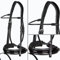 Heinick-Reitsport Trense anatomisch Motion Schwarz Lack breites RH mit Zaumhaken ~ Warmblut ~ (Loop)