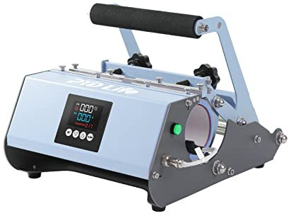 PYD Life Máquina de prensa de calor de vaso de 110 V, máquina de prensa de tazas azules para tazas de sublimación recta de 30 onzas, 20 onzas, 16 onzas, vasos delgados de 15 onzas, 11 onzas, impresión