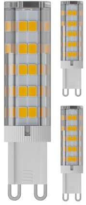 ledscom.de 3 Stück G9 LED Leuchtmittel, weiß (3800 K), 4,4 W, 596lm