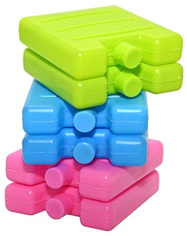 Ram® 6 Pack 7CM Freezer Blocks Ice Brick Pack Block Blocks Freezer Cooler Bag Box Travel Picnic