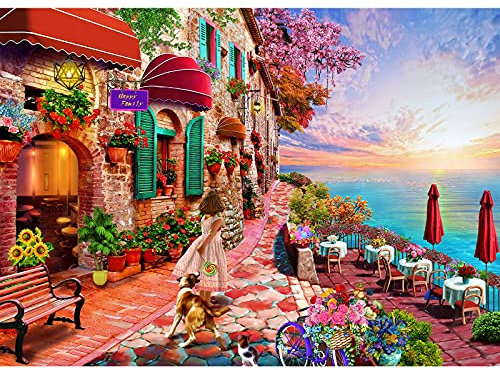 HUADADA Jigsaw puzzles for adults 1000 piece jigsaw puzzles for adult jigsaws 1000 pieces for adults Challenging Game(morning flowers)
