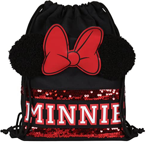 Disney Minnie Maus Turnbeutel/Rucksack schwarz-rot 32x39 cm Einheitsgröße