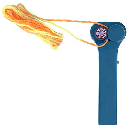 Hélice de lanceur de corde, propulseur de corde de chat portable jouet de lanceur de corde à glissière électrique pour chats enfants adultes Bleu foncé