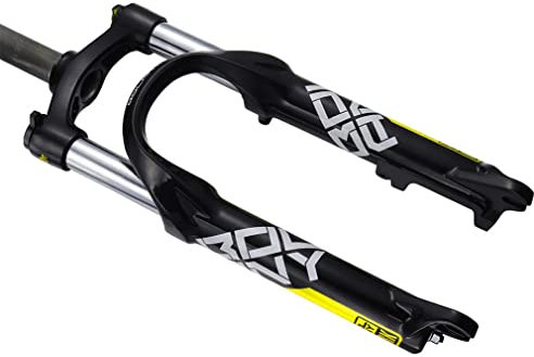 HSQMA Faltrad Federgabel 20 Zoll BMX-Gabel 80mm Federweg 1-1/8 Gerades Rohr Mechanisch Vorderradgabel Manuelles Lockout QR 9mm (Color : 20'' Yellow)