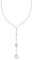 Thomas Sabo Damen Kette Kreise mit weißen Steinen Silber, aus 925er Sterlingsilber in angesagter Y-Form, Länge 45cm, KE1879-051-14-L45v