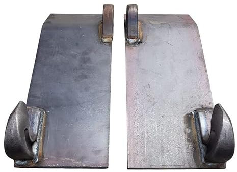 SRM-Design Koppelplatten gekantet Anschweißplatten Euro-Platten Koppelhaken Euro-Haken Wandhaken Metall Stahl Legierungsbestandteile Wandmontage modern 5 Kilogramm