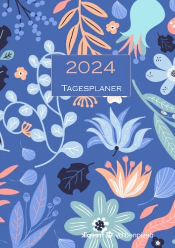 Tagesplaner 2024: kalenderbuch kalender 2024 a4 -tagesplaner 2024 a4 1 tag 1 seite mit zeit, Wochenkalender Terminplaner.