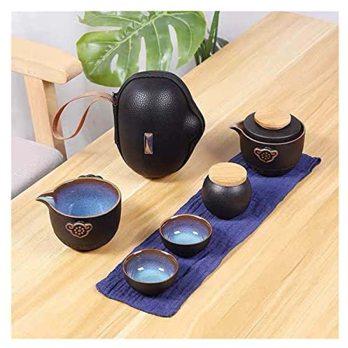 BoNene Tasse High Grad Chinesische Tee Reise Tee Set Kung Fu Teaset Keramik Tragbare Teekanne Porzellan Teaset Gaiwan Tee Tassen Teezeremonie Tasse groß (Size : Style C)