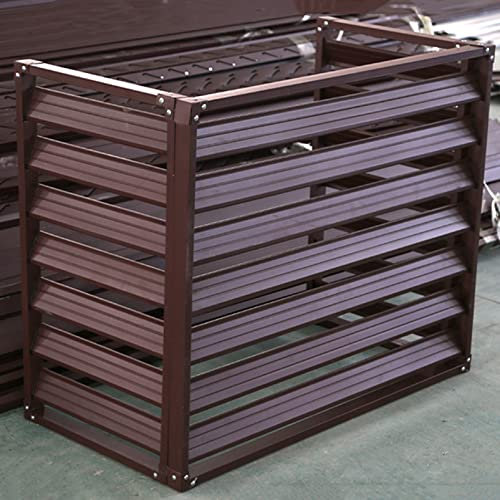 Klimaanlagen-Abdeckung, Zaunschutz, Sichtschutzabdeckung im Freien, Lamellengitter, Stahlgestell, Kondensator, versteckt, Gartenhaus, Poolausrüstung, Mülleimer, 110 x 60 cm x 80 cm
