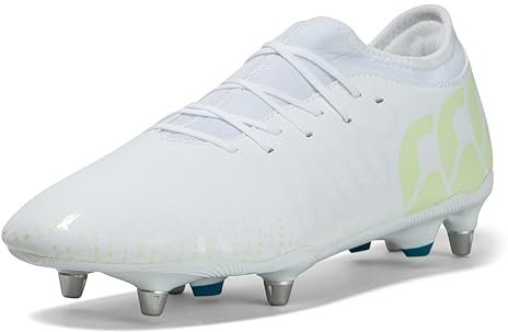 ATOMIC Canterbury Herren Speed Team Rugby-Stiefel Für Festen Boden Stiefel, Weiß Leuchtend, 43 EU