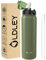 OLDLEY Bouteille d'eau en Acier Inoxydable avec Paille 1L Isotherme Sous Vide Grande gourde en Métal Étanche Garder les Boissons au Chaud et au Froid pour Vélo Camping Sports Gym Adulte Femme Homme