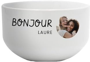 CADEAUX.COM - Bol Personnalisable Message - Grand Bol 600 ml - Cadeau Personnalisé - Cadeau Anniversaire Homme Femme - Idee cadeau personnalisable - Cadeau Noel Fete